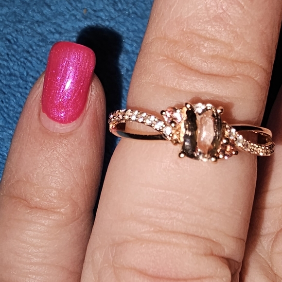 Sz 6.25, Morganite, Zircon, Pink Tourmaline, 925 Silver, Rose Gold Vermeil, NWT - Picture 3 of 10